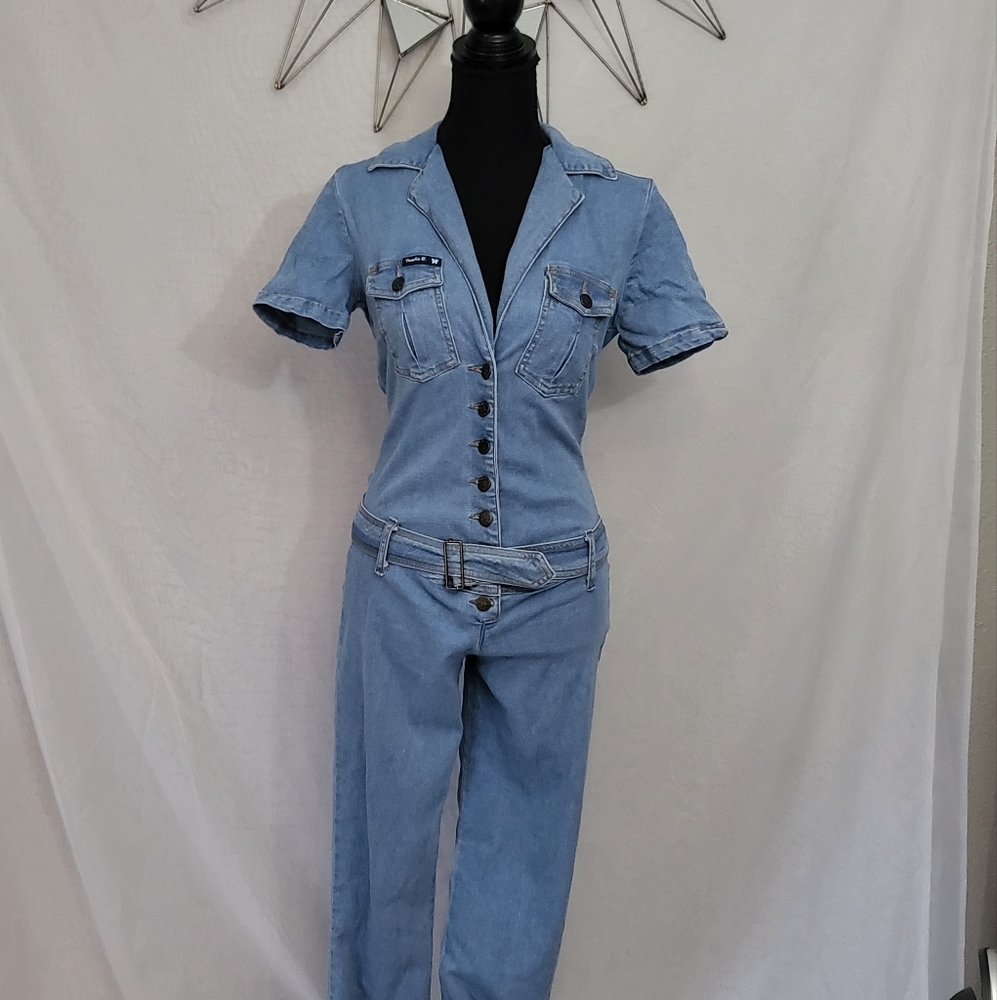 Frankie B. Denim jumpsuit romper
